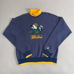 Vintage Notre Dame Fighting Irish Turtleneck Sweatshirt XL University College